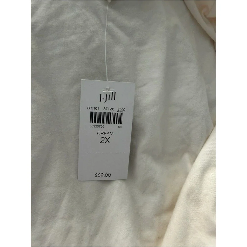 J. Jill Cream Cotton Robe with Belt